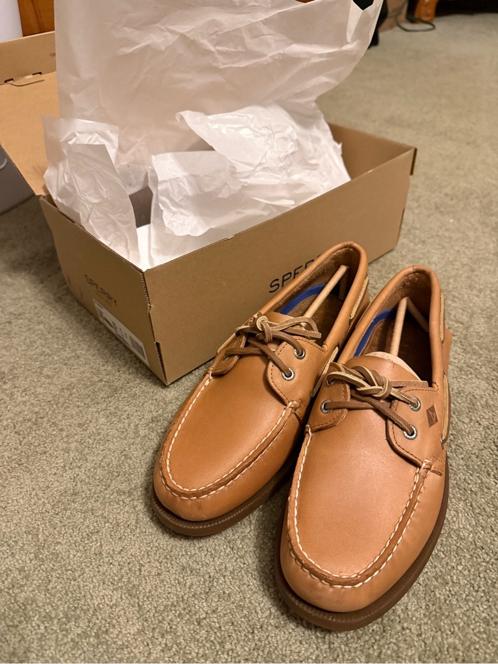 Sperry Men’s Classic Brown Leather Boat Shoes